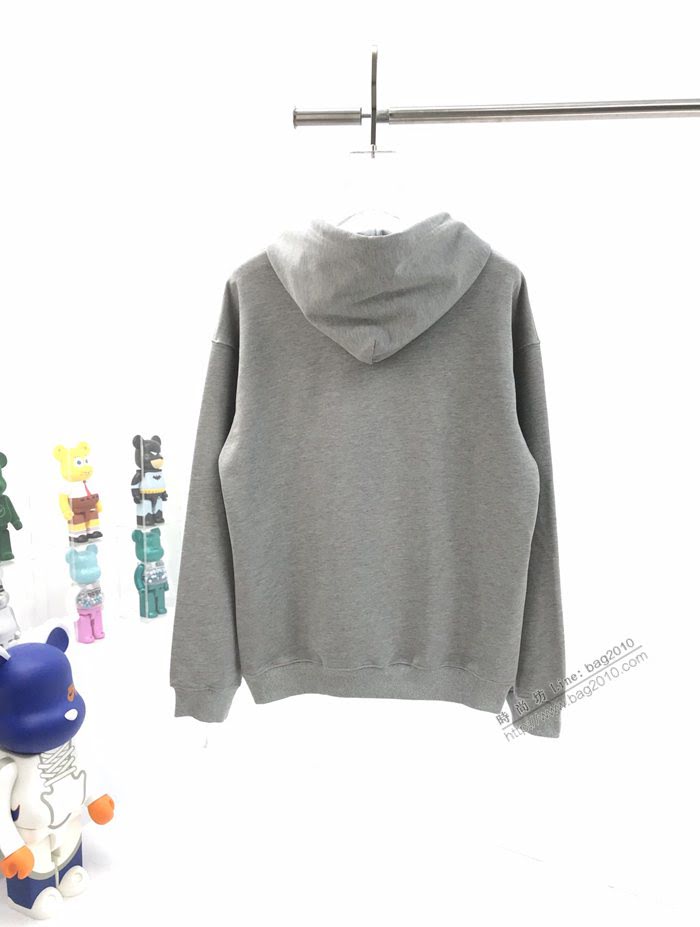Balenciaga男裝 巴黎世家20年秋冬新款灰色麥穗徽標印花連帽衛衣 男女同款  ydi3110
